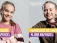 Elise Goossens (11, Ranst) en Hannelore De Swert (12, Grimbergen) spelen kinderhoofdrol ‘kleine Rapunzel’.