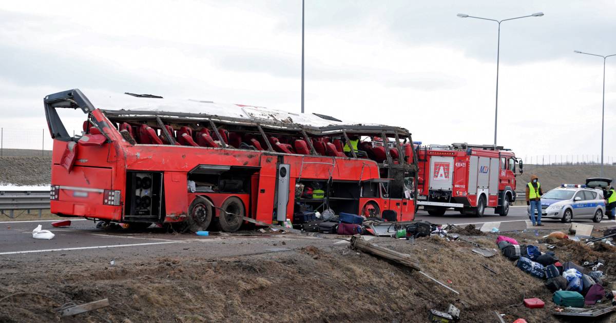 Zes Oekraïense gastarbeiders omgekomen bij busongeluk in Polen.