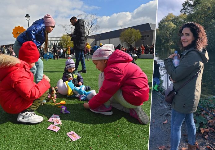 Dua Elnakhale ving even een Oekraïens vluchtelingengezin op (niet op de foto). Ze vonden intussen elders onderdak.