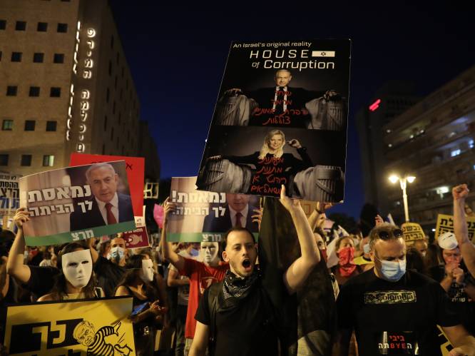 Protesten door heel Israël tegen premier Netanyahu