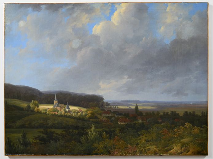 ‘Gezicht op het dorp Beek bij Nijmegen’, geschilderd rond 1815 door Willem de Klerk.