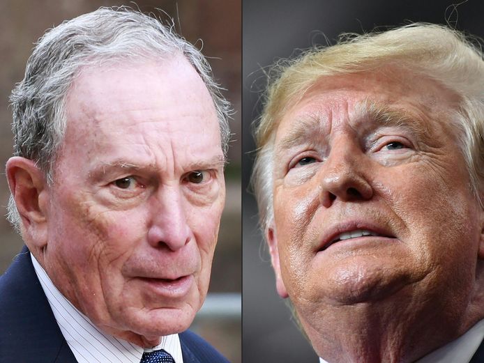 Michael Bloomberg en Donald Trump.