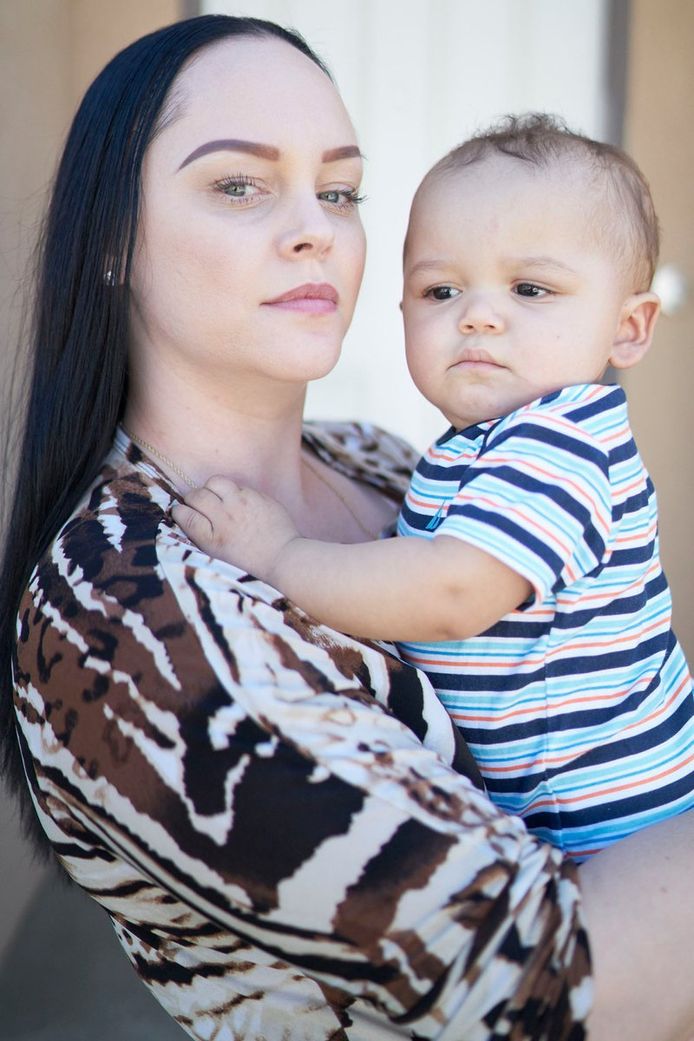 Jessica Allen met haar zoon Malachi.