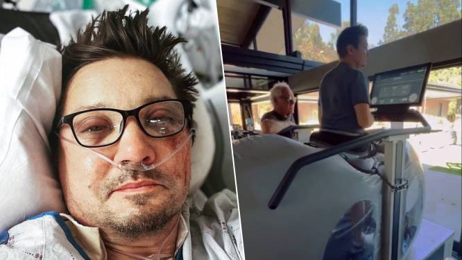 Jeremy Renner wandelt voor het eerst sinds ongeval met sneeuwruimer van 6.500 kilogram
