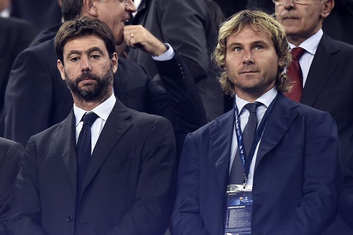 Voorzitter Andrea Agnelli (links) en vicevoorzitter Pavel Nedved.