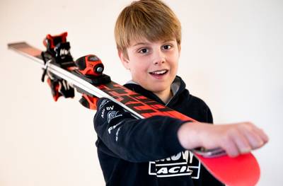 Skitalent Siebe (10) uit Leende wil ‘vol gas’ naar de Olympische Spelen