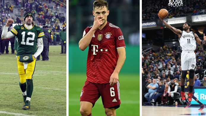 Aaron Rodgers, Joshua Kimmich et Kyrie Irving.