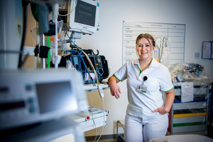 Marit Valentin op haar afdeling in het Groene Hart Ziekenhuis: de Spoedeisende Hulp, waar naar verhouding veel agressie voorkomt.