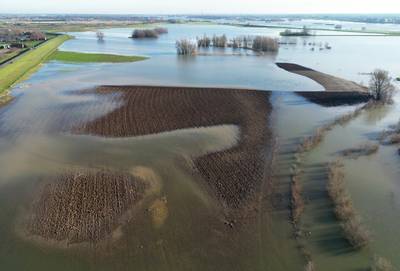 Hoogwater in januari betekent voor boeren voorbereiden op grote schoonmaak. ‘Veel hout, riet en ande