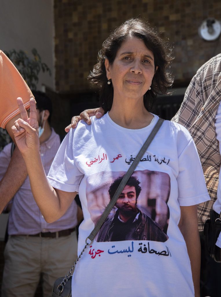 'Ondanks alle intimidatie hield Omar vol dat Marokko zijn land was', zegt moeder Fatiha Cherribi.  Beeld EPA