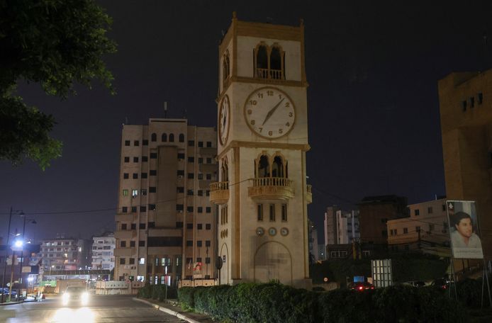 Een klokkentoren in Jdeideh, Libanon.
