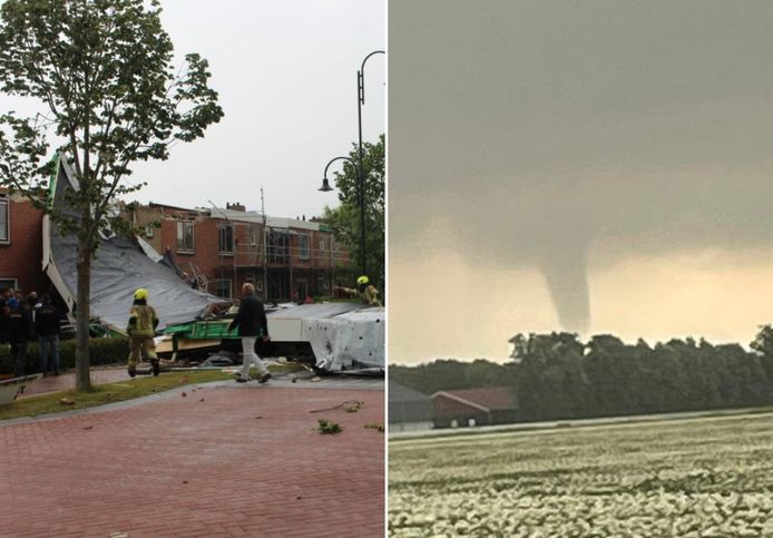 De windhoos gezien bij Burghsluis