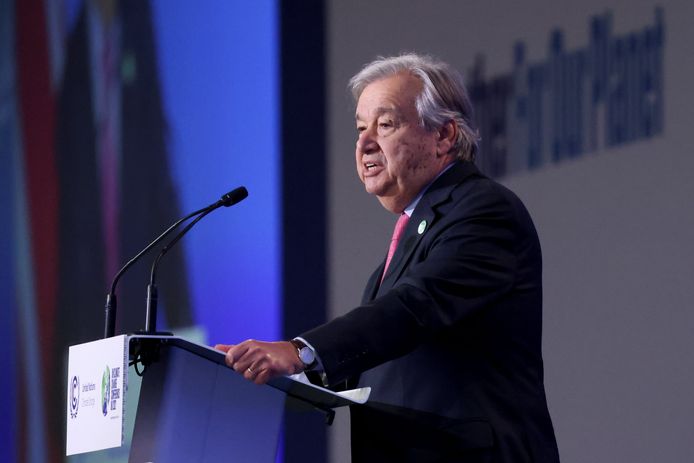 Topman van de Verenigde Naties António Guterres.