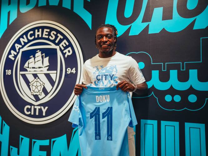 Jérémy Doku tekent voor vijf jaar bij Man City, dat 65 miljoen euro neertelt: “Hier ga ik veel betere speler worden”
