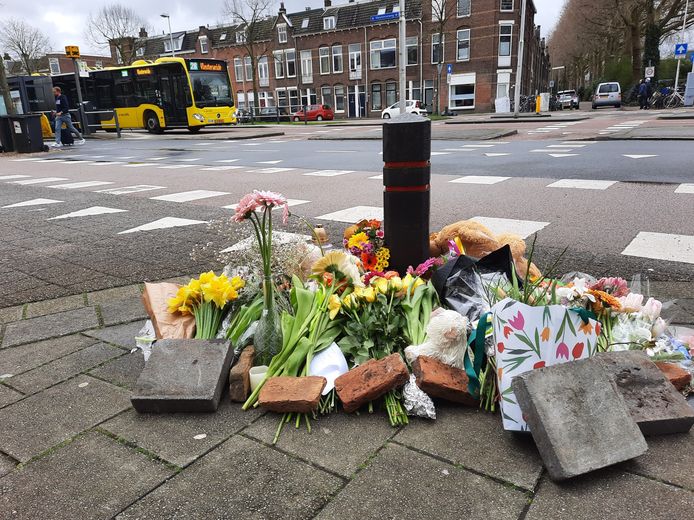 Op de hoek van de Vleutenseweg, waar vrijdagochtend een 7-jarig meisje overleed, groeit de bloemenzee gestaag.