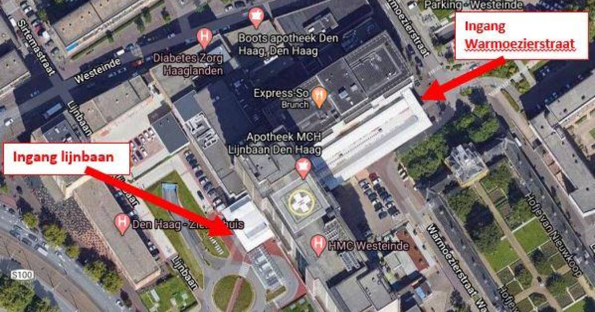 Ingang HMC Westeinde aan de kant van de Lijnbaan vanaf maandag gesloten Den Haag AD.nl