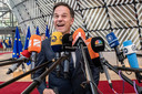Mark Rutte staat de pers te woord tijdens een Europese top