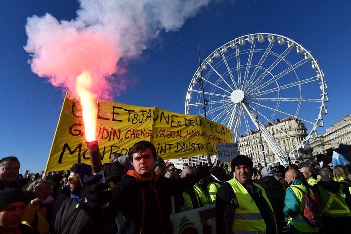 Demonstranten in de Zuid-Franse stad Marseille.