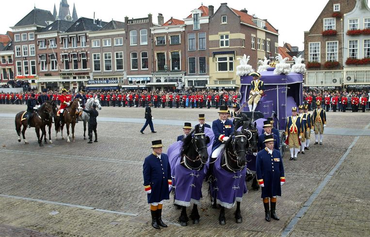 De uitvaartceremonie van prins Claus, 15 oktober 2002. Beeld Foto ANP