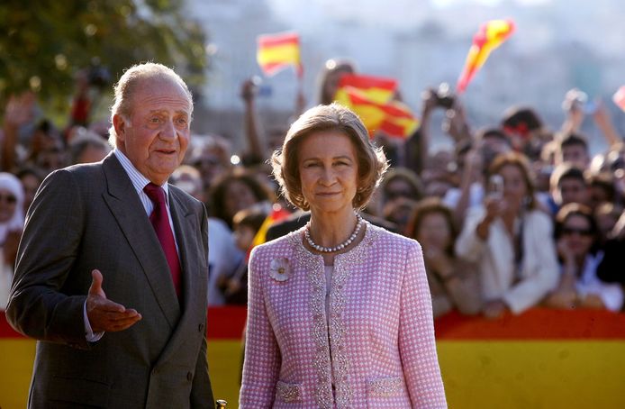 Juan Carlos en z’n echtgenote koningin Sofia.