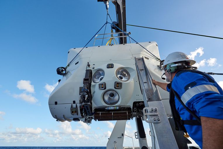 Limiting Factor, de duikboot waarmee Vescovo naar de zeebodem afdaalde. Beeld Five Deeps