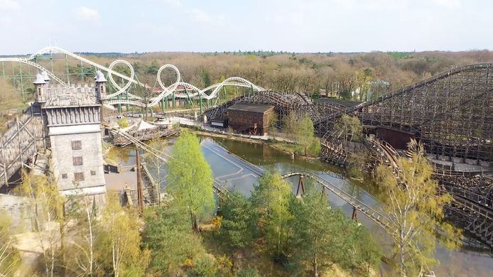 Dronebeelden van de Efteling