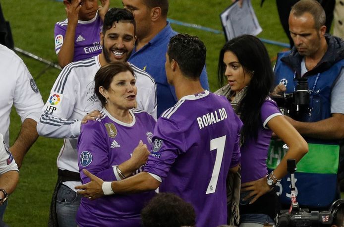 Dolores, Ronaldo en diens vriendin Georgina.