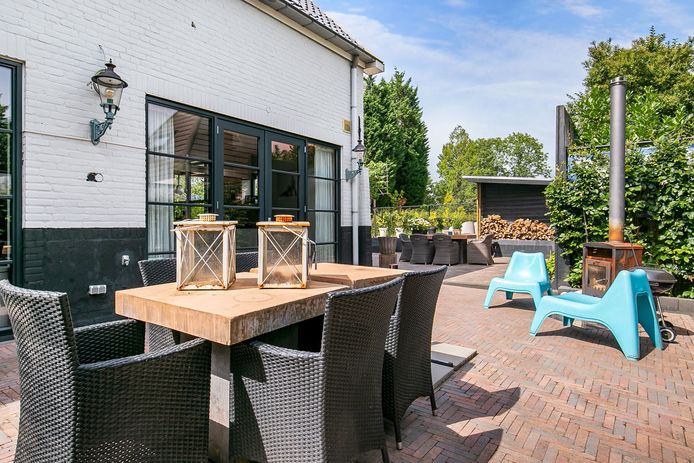 De tuin van het huis aan de Mooieweg.