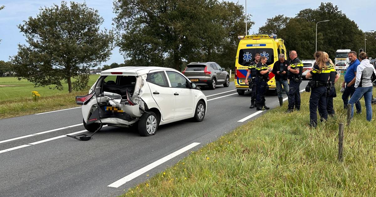 Automobilist gewond bij aanrijding op N35 in Mariënheem