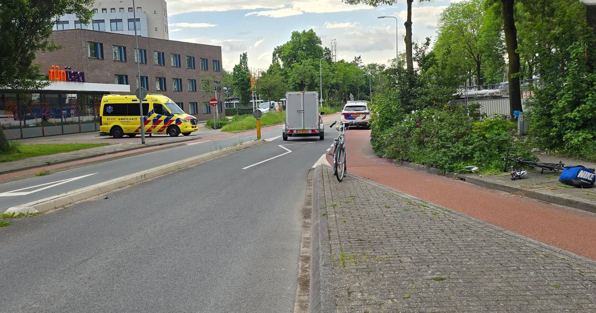 Wielrenner gewond bij botsing met andere fietser.