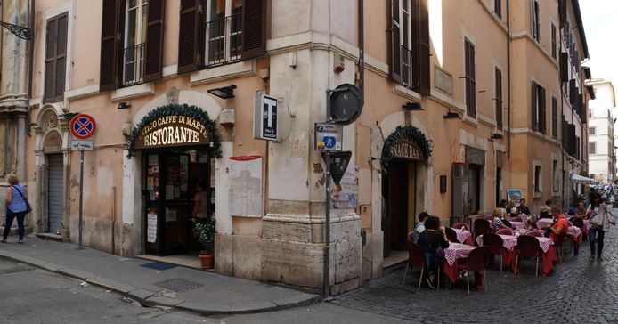 Het bewuste restaurant in Rome