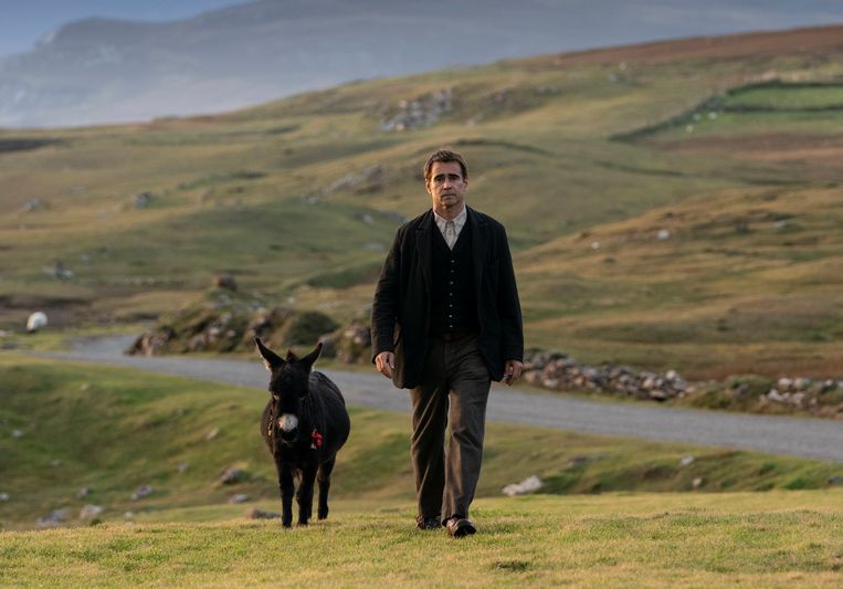 Colin Farrell in 'The Banshees of Inisherin'. De acteur won een Golden Globe voor beste acteur in deze film.  Beeld AP