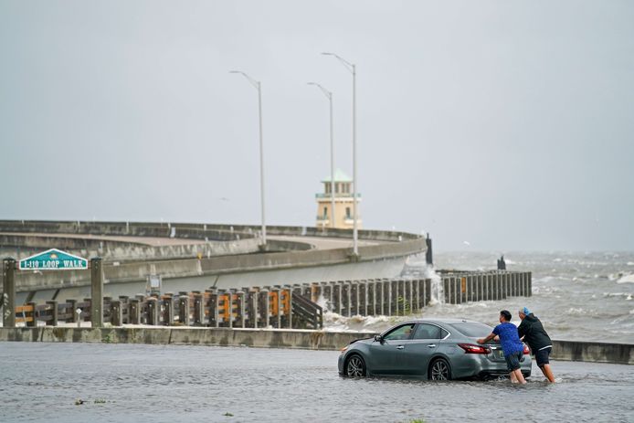 Ook in Biloxi in de staat Mississippi is er wateroverlast.