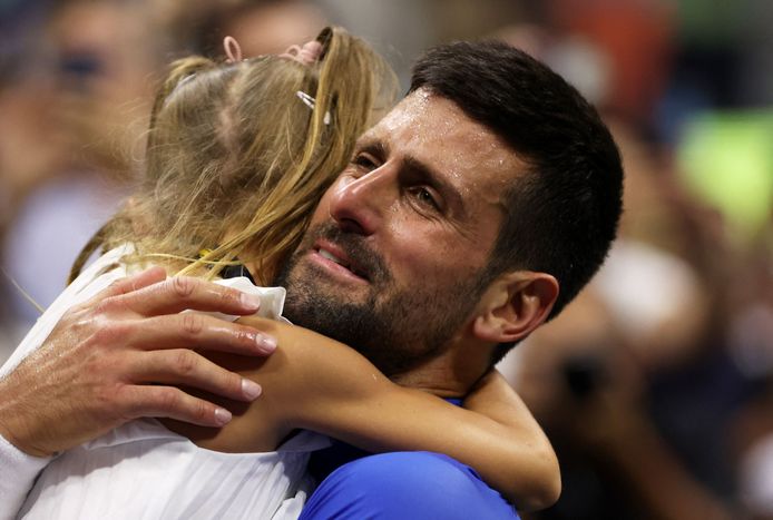 Djokovic met dochtertje Tara.