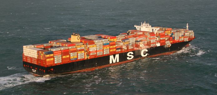 MSC Zoe verloor tijdens een storm eerder deze maand 291 containers.