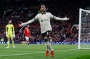 Mohamed Salah na zijn derde goal namens Liverpool tegen Manchester United.