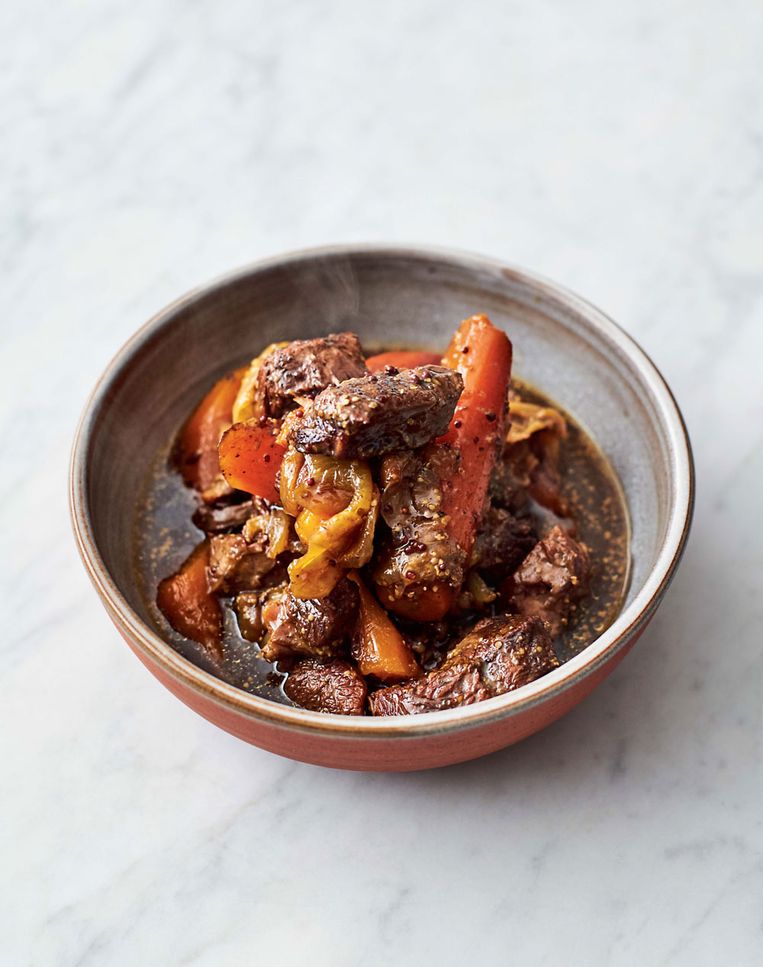 Recept van Jamie Oliver supermals rundvlees met mosterd Margriet