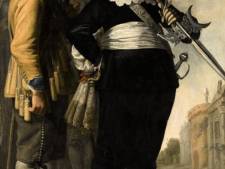 Dolblij met schilderij schutters