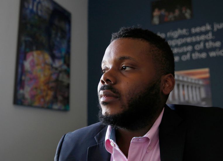 Burgemeester Michael Tubbs van de stad Stockton in Californië, waar twee jaar lang is geëxperimenteerd met het basisinkomen. Beeld AP