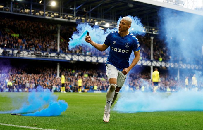 Richarlison vierde met een vuurpijl na zijn doelpunt tegen Chelsea