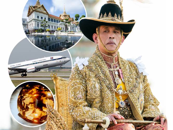 Paleizen groter dan Monaco, 39 vliegtuigen en gouden kroon van 7,3 kilo: de immense rijkdom van de royals in Thailand