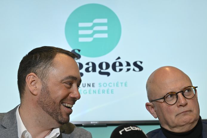 Engagés-voorzitter Maxime Prévot en Jean-Luc Crucke.