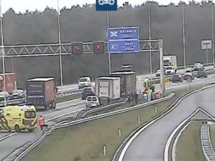 Ongeluk met meerdere voertuigen op A58 bij Best