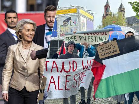 EU-leider Von der Leyen voor debat in Maastricht uitgescholden voor oorlogscrimineel