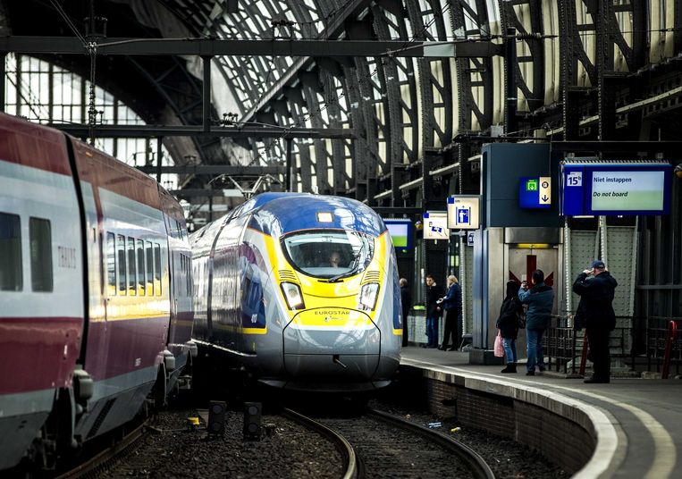  Eurostar en Thalys kunnen nog heel wat ‘collega’s krijgen op Amsterdam CS, denken experts.  Beeld ANP