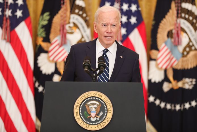 Joe Biden heeft zijn eerste formele persconferentie als president van de Verenigde Staten gegeven.