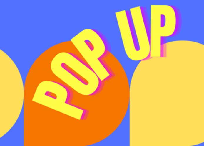 Affiche voor de unieke Pop-Upweek van Ondernemend Vosselaar