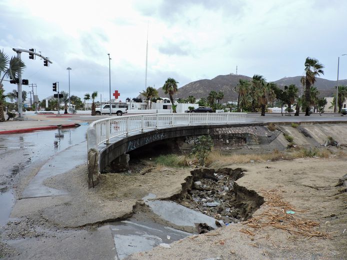 Hillary has already caused damage in the Mexican state of Baja California.