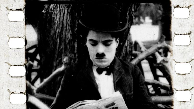 De acteur Charlie Chaplin op film vastgelegd. Beeld EPA