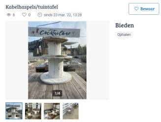 Strandgevoel in je eigen tuin: Brenda verkoopt tafels van stadsstrand